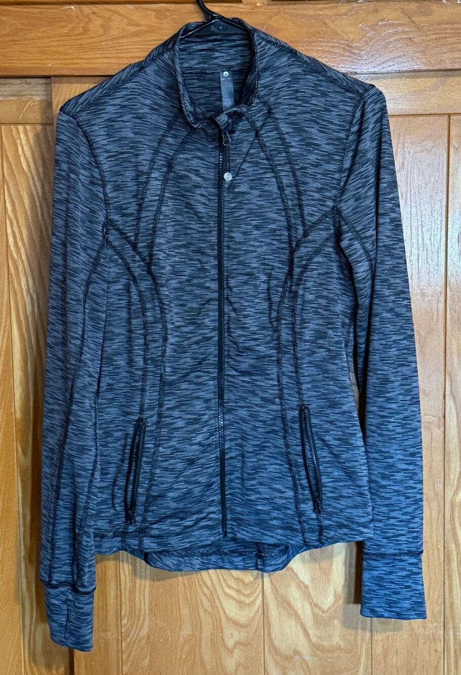 90 Degree Women's Fitted Track Jacket Black/White Size M
